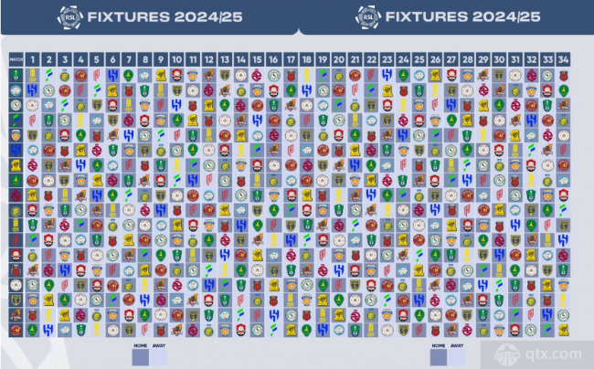 沙特联赛24-25赛季赛程时间表