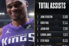 威少生涯助攻数超越魔术师 升至历史第七