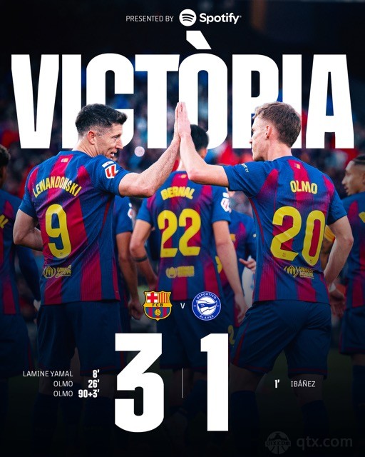 巴塞罗那3-1阿拉维斯