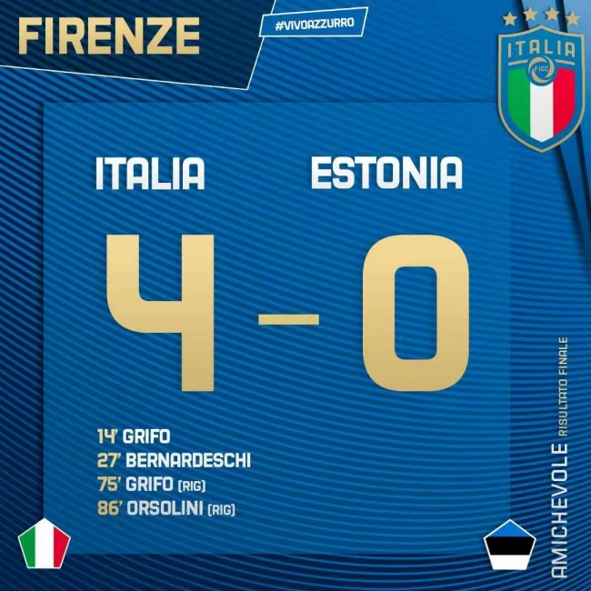 意大利4-0爱沙尼亚