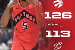 NBA常规赛猛龙客场126-113力克骑士 巴恩斯28+10+8 米切尔空砍31分