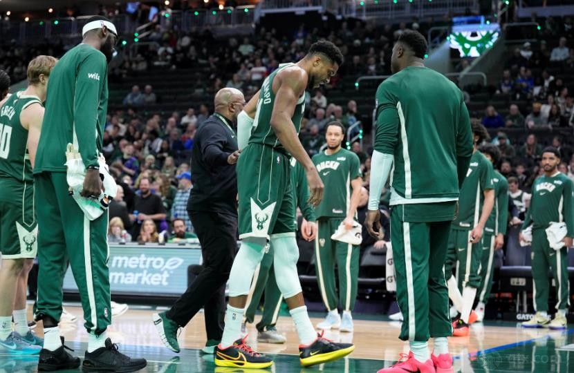 字母哥小腿拉伤预计缺席2-4周