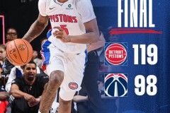 NBA季前赛活塞主场119-98力克奇才 杜伦20+6 坎宁安16+12