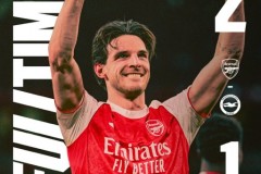 英超阿森纳2-1布莱顿 厄德高赛季首球 拉亚献神扑