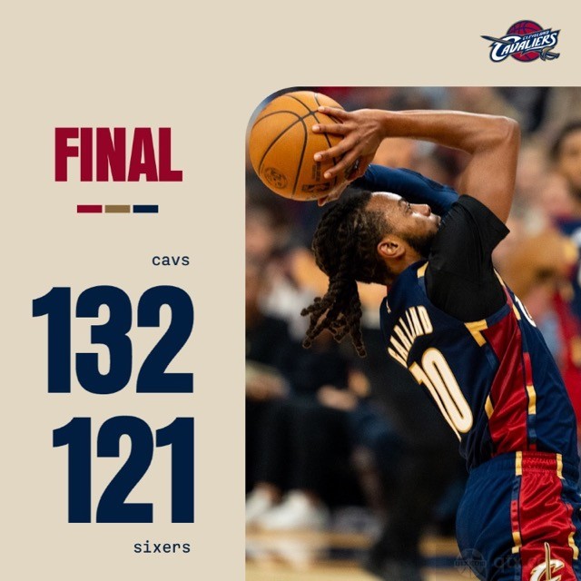 骑士主场132-121轻取76人