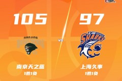 CBA常规赛上海男篮客场97-105不敌南京男篮 拉维特29+10 郭昊文22分
