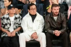 马云成龙贝克汉姆并排观赛 NBA中国赛在澳门举行