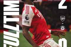 英超阿森纳2-0布伦特福德 枪手5分领跑