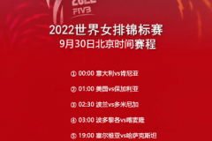9月30日女排世锦赛赛程最新表 CCTV5直播中国女排期待连胜领跑