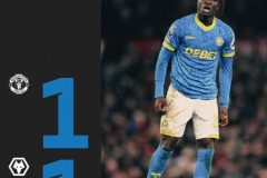 狼队战平曼联终结连败 球队保级形势依旧艰难