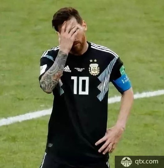 2018世界杯梅西失落图片
