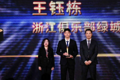 王钰栋当选中超联赛最佳青年球员 全年打进11球