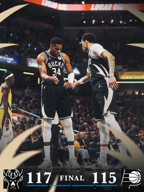 雄鹿客场117-115力克步行者