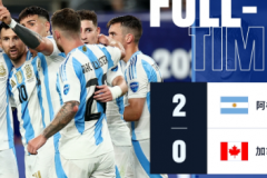 美洲杯最新戰報：阿根廷2-0加拿大 梅西本屆美洲杯首球
