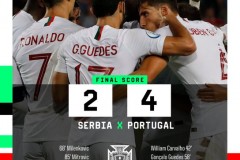 欧预赛葡萄牙客场4-2塞尔维亚 C罗收获欧预赛首球