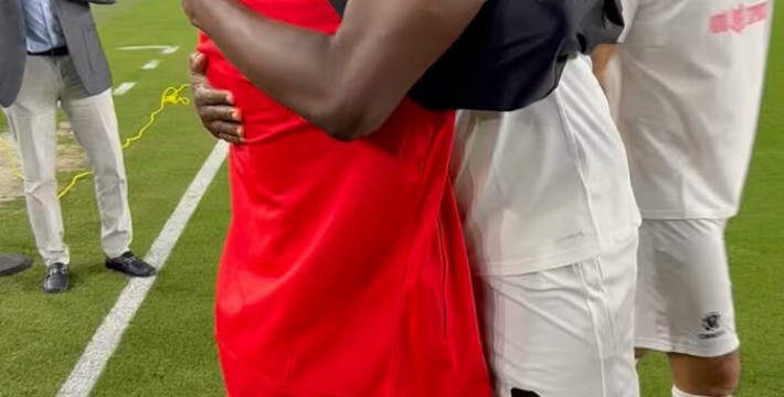 博尔特和小罗在寒暄啥呢