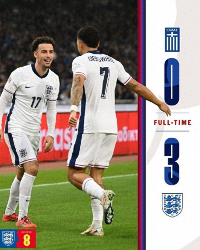 英格兰3-0希腊