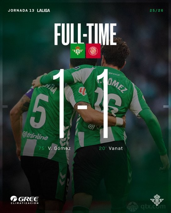 皇家贝蒂斯1-1赫罗纳