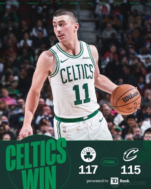 凯尔特人客场117-115险胜骑士