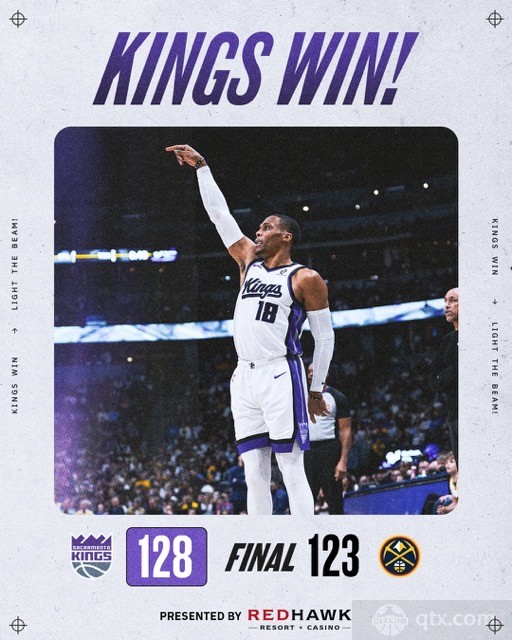 国王客场128-123力克掘金