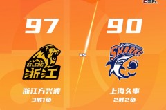 CBA常规赛战报广厦男篮主场97-90力克上海男篮 布朗41分 胡金秋18分