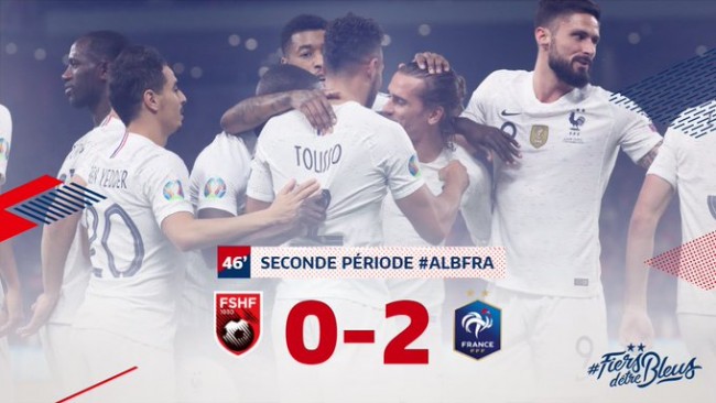 阿尔巴尼亚0-2法国