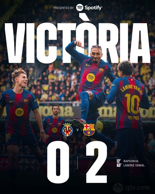 比利亚雷亚尔0-2巴塞罗那