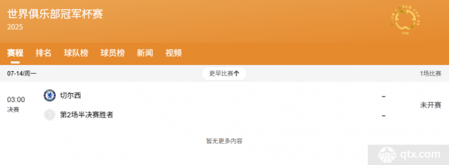 2025世俱杯决赛赛程时间表