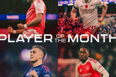 阿森纳11月最佳球员候选 多名主力领衔