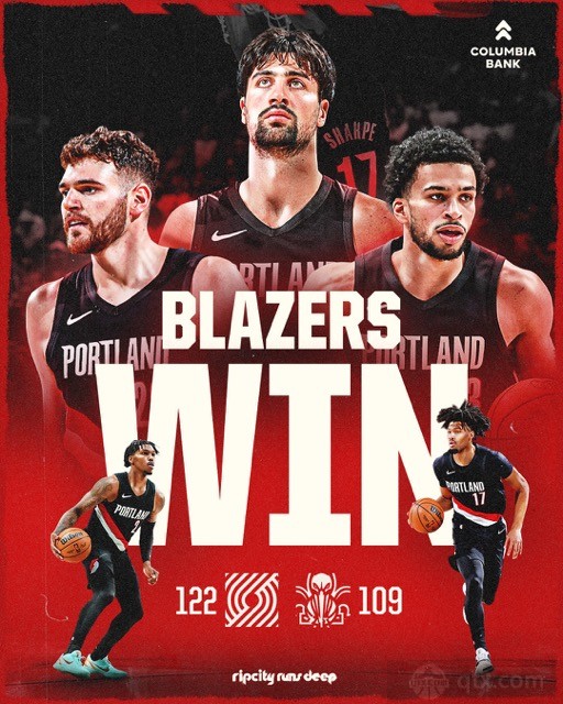 开拓者客场122-109轻取鹈鹕