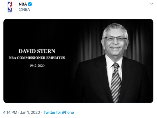 NBA前总裁去世
