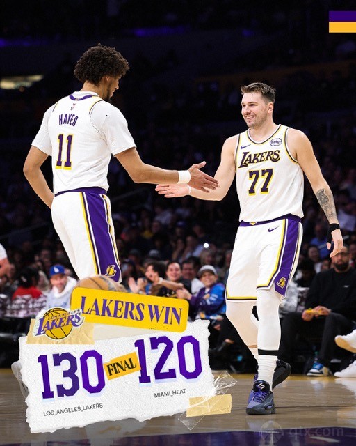 湖人主场130-120力克热火