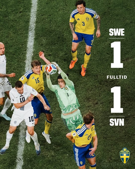 瑞典1-1斯洛文尼亚