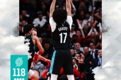 NBA常规赛开拓者客场118-121惜败猛龙 杨瀚森未出场 阿夫迪亚25+8+14