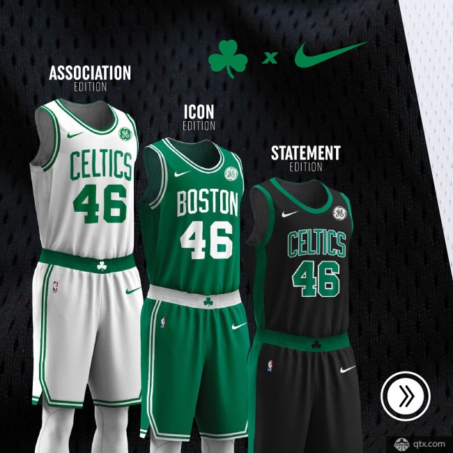 新赛季NBA凯尔特人队服公布 沿用上赛季设计