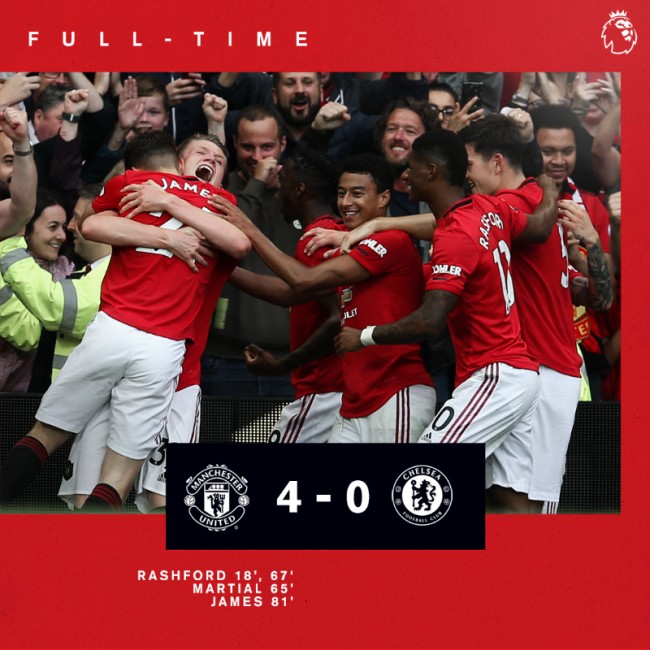 曼联4-0切尔西
