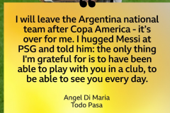 迪马利亚亲承美洲杯后退出阿根廷国家队 他没有参加2026世界杯的计划