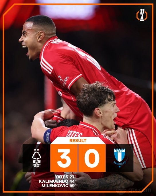 诺丁汉森林3-0马尔默