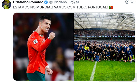 C罗发文庆祝晋级