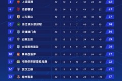 中超最新积分榜 上海申花重返榜首 上海海港跌至第三