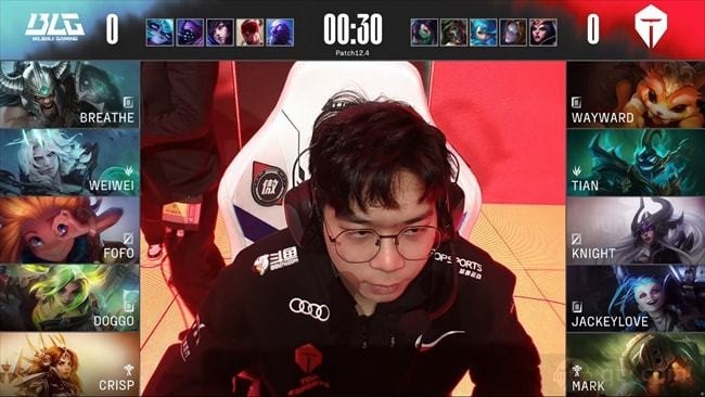 2022LPL春季赛BLG vs TES第一局BP