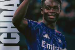 阿森纳发布欧冠战布拉格斯拉维亚海报 萨卡身穿蓝色客场球衣出镜