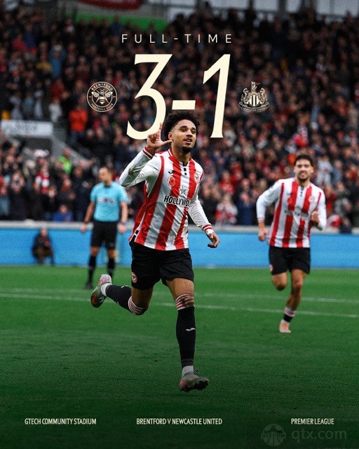 布伦特福德3-1纽卡斯尔