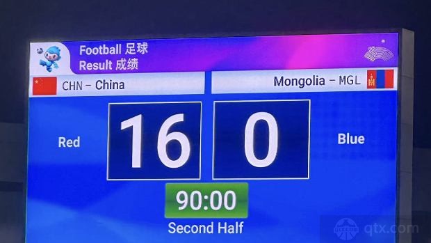 中国女足亚运首战16球血洗蒙古女足