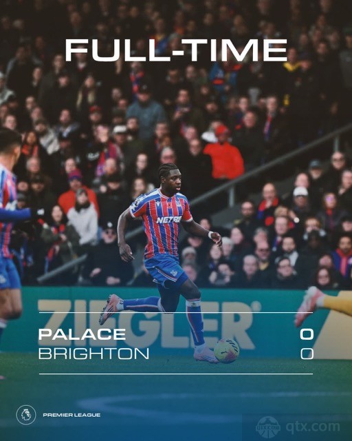 水晶宫0-0布莱顿