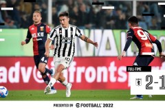 意甲热那亚2-1尤文图斯赛后评分 迪巴拉8.4全场最高