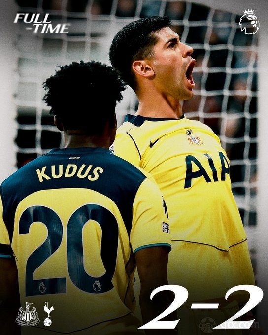 纽卡斯尔联2-2托特纳姆热刺