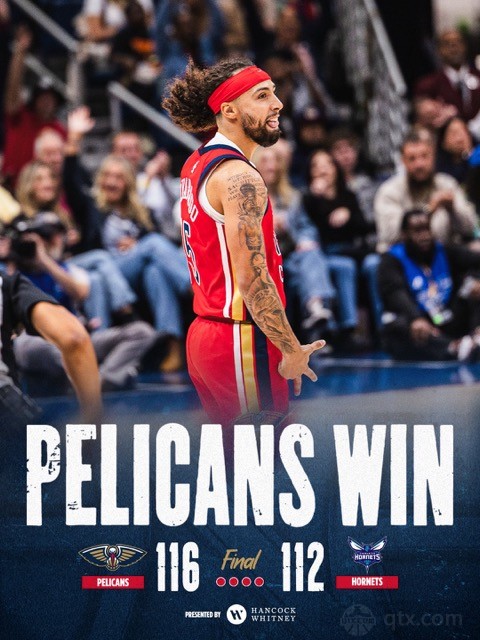 鹈鹕主场116-112力克黄蜂