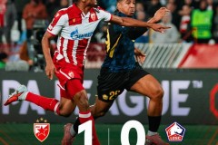 欧联杯贝尔格莱德红星1-0里尔 阿瑙点射
