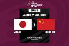 12强赛半场：日本队暂时1-0中国队 王燊超手球送点大迫勇也点射